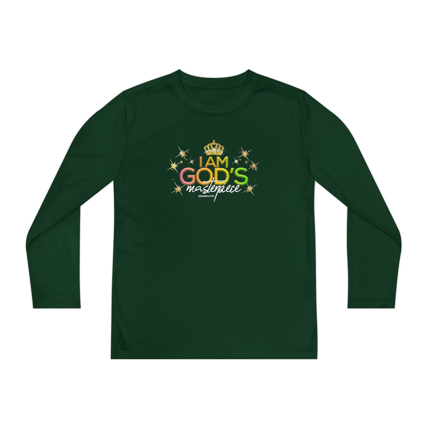 youth "god's masterpiece" long sleeve tee