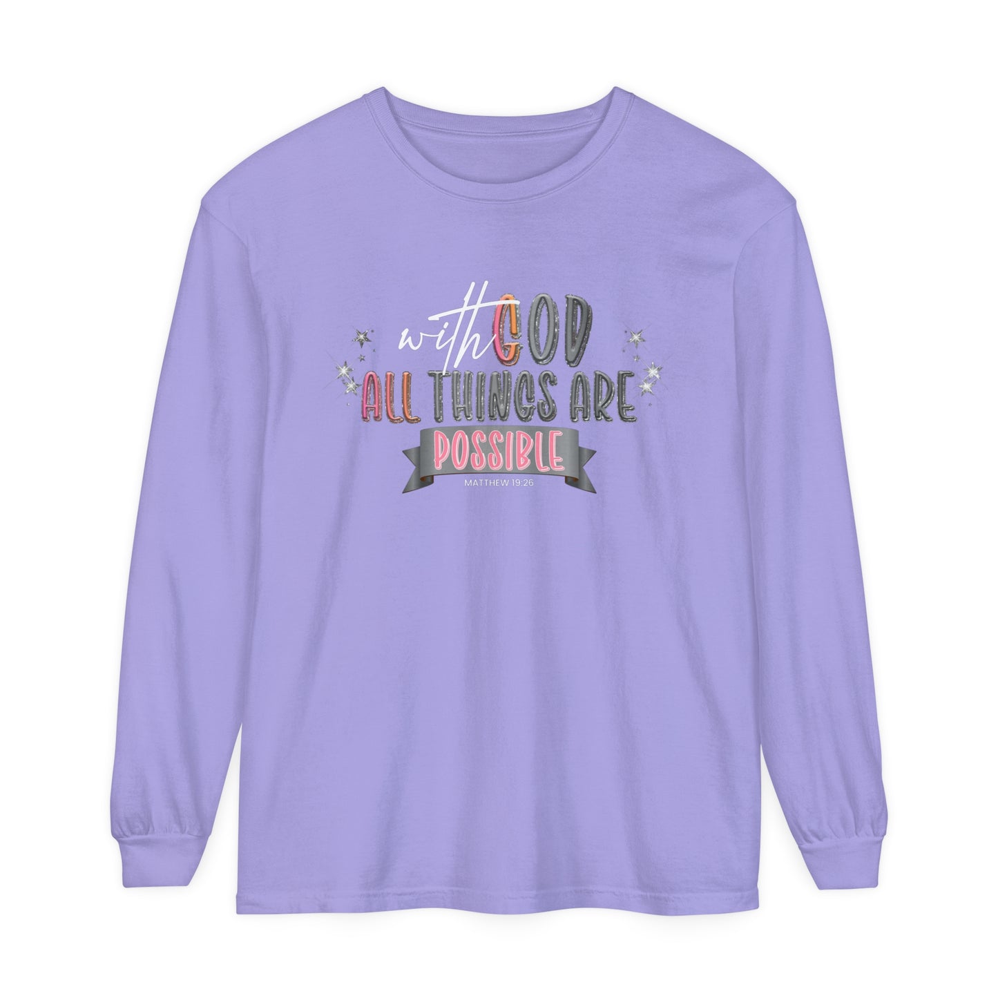 unisex garment-dyed long sleeve t-shirt