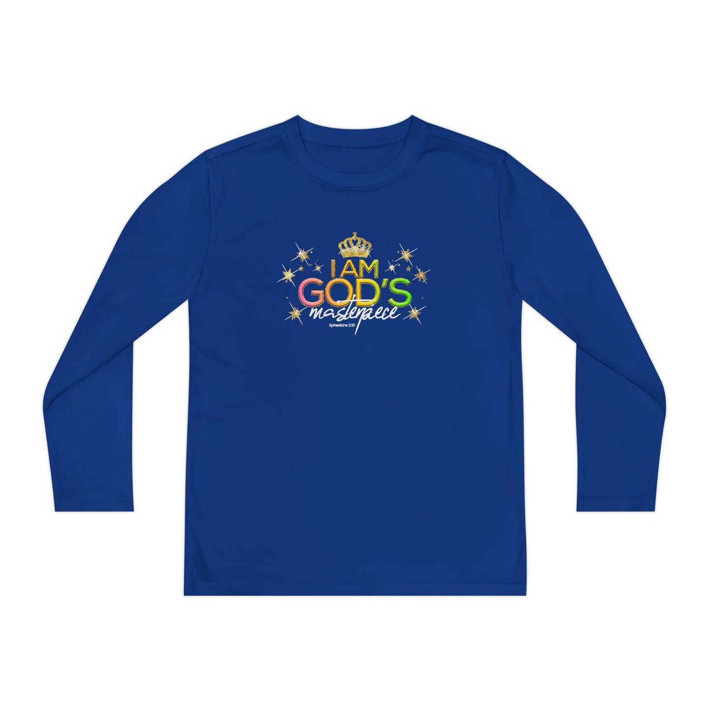 youth "god's masterpiece" long sleeve tee