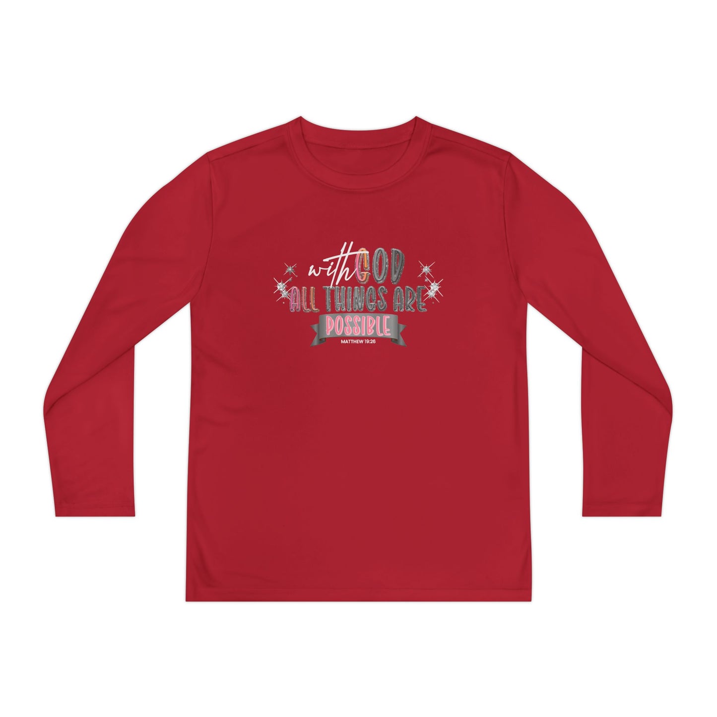 youth "with god" long sleeve tee