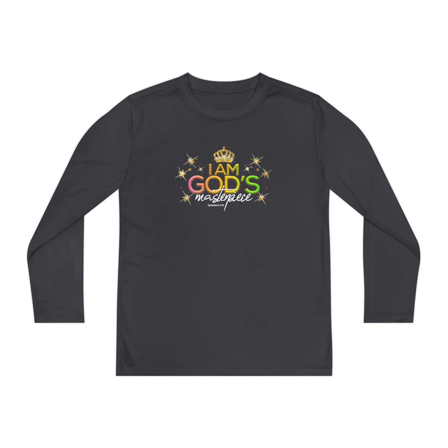 youth "god's masterpiece" long sleeve tee