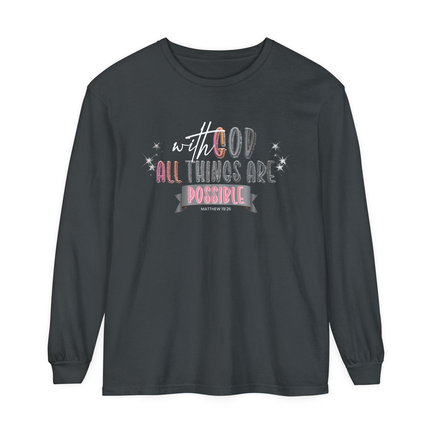 unisex garment-dyed long sleeve t-shirt
