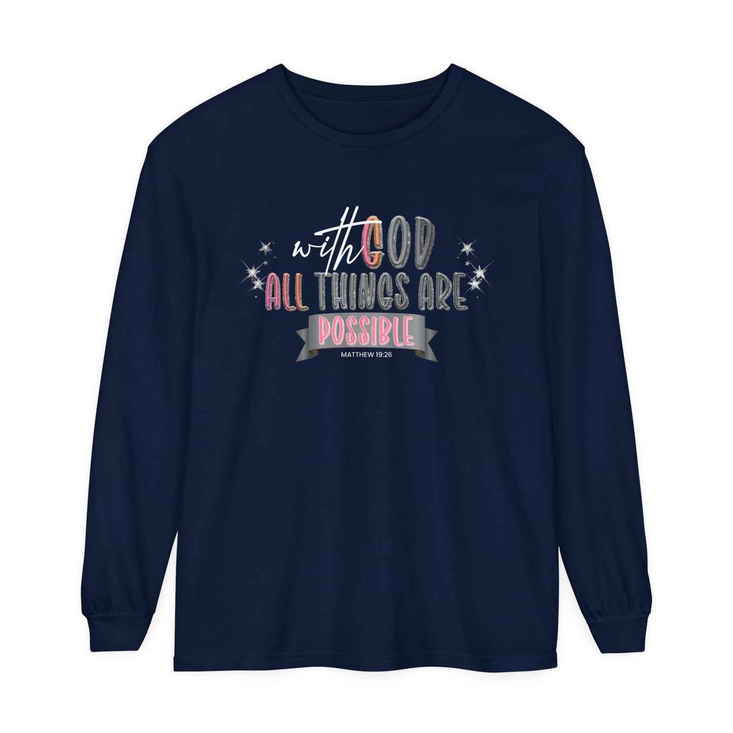 unisex garment-dyed long sleeve t-shirt