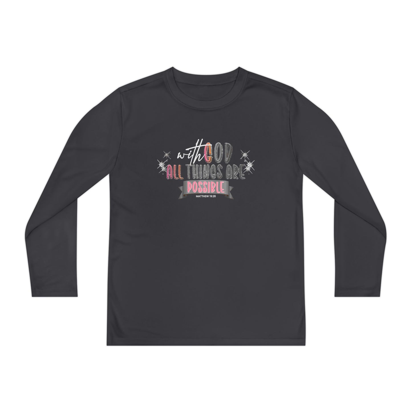 youth "with god" long sleeve tee