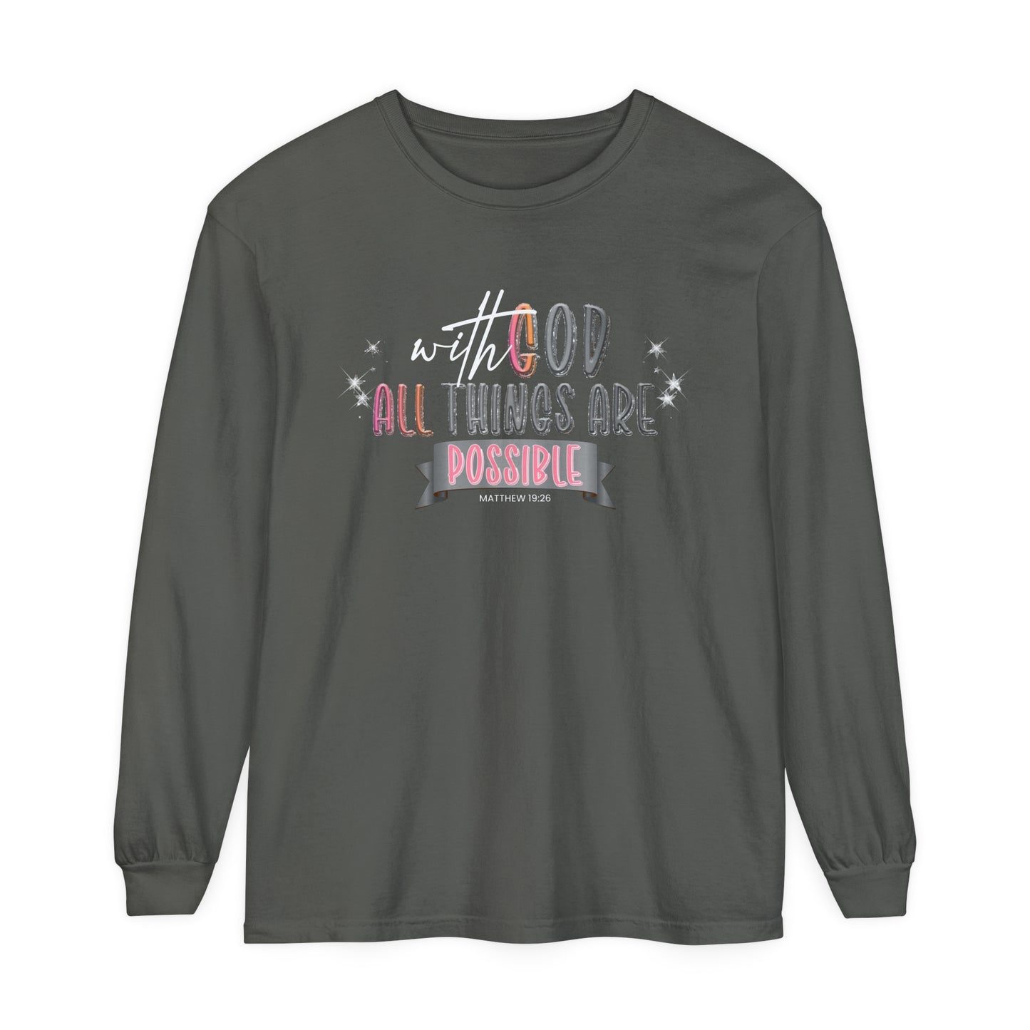 unisex garment-dyed long sleeve t-shirt
