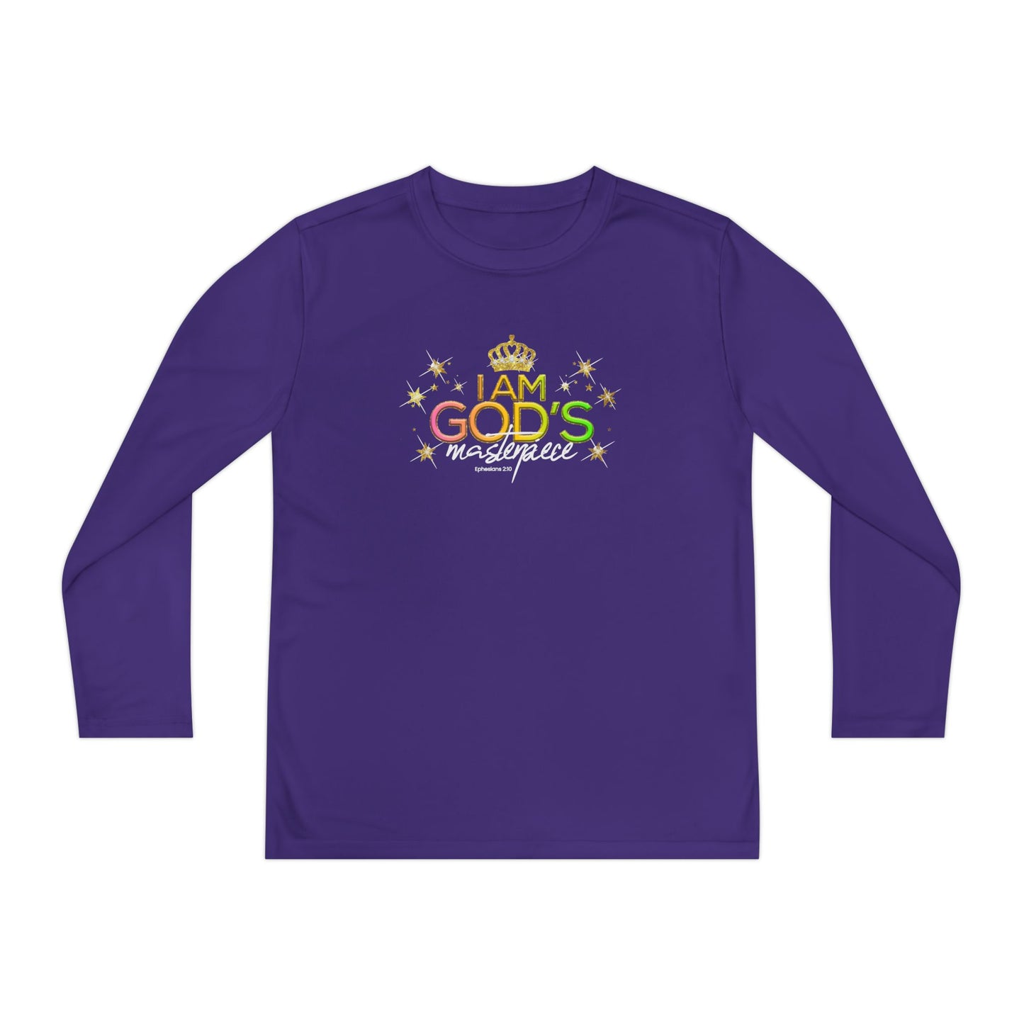 youth "god's masterpiece" long sleeve tee