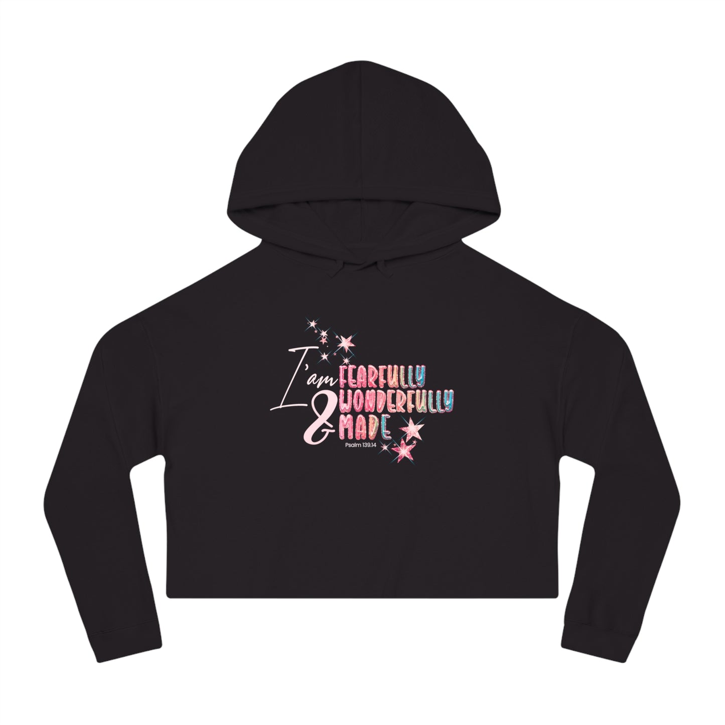 adult- christian swag cropped hoodie - psalms 139:14