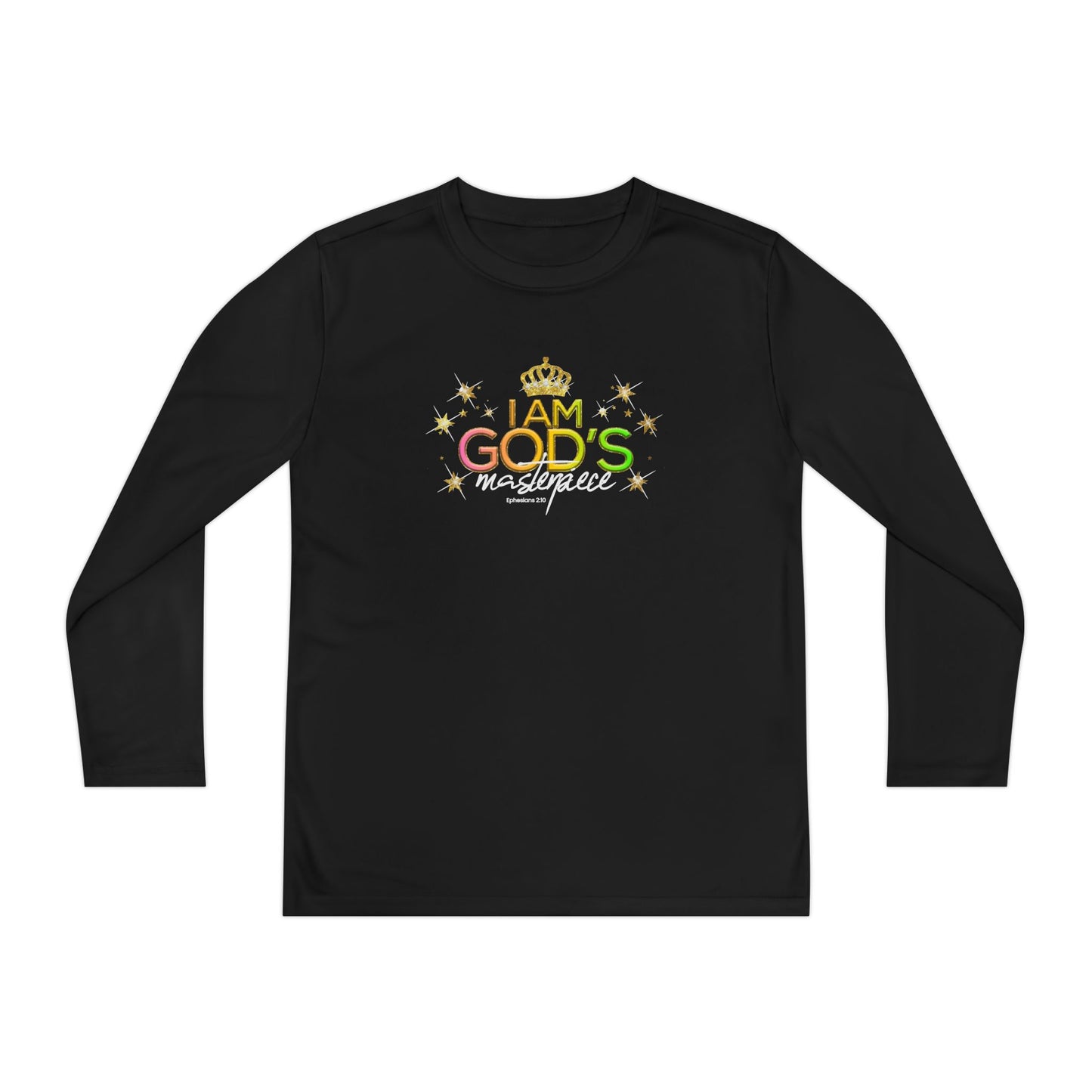 youth "god's masterpiece" long sleeve tee