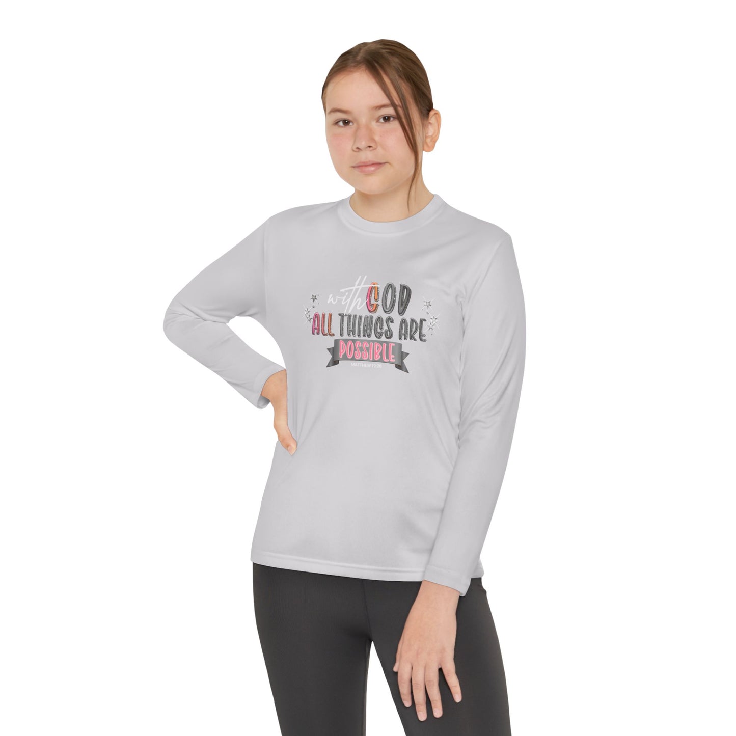 youth "with god" long sleeve tee