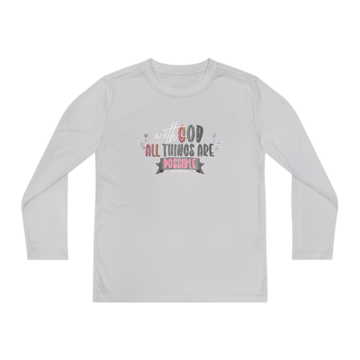 youth "with god" long sleeve tee