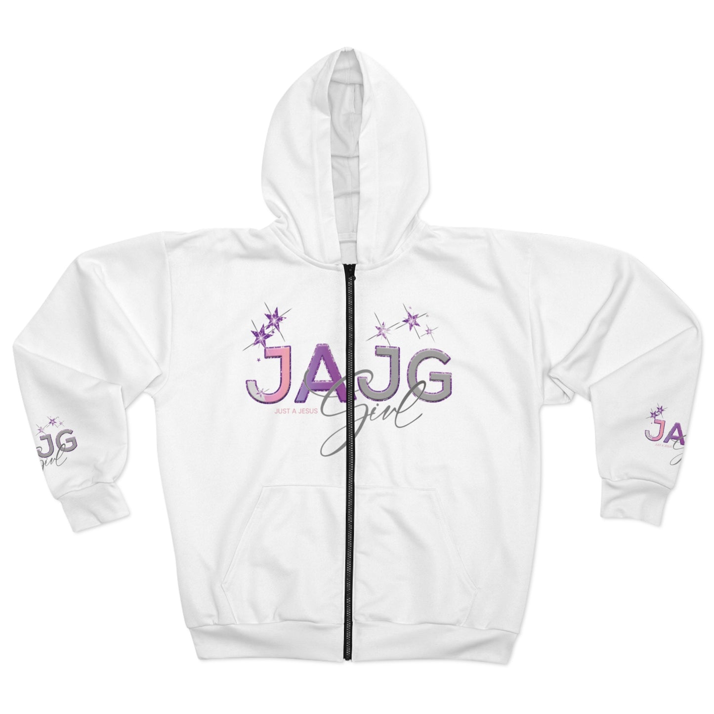 just a jesus girl christian swag unisex zip hoodie