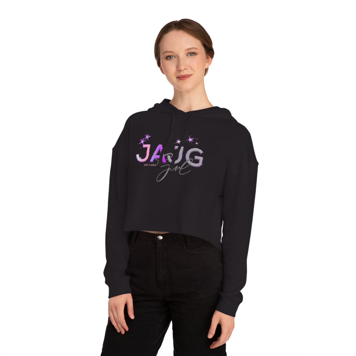 adult- just a jesus girl swag crop hoodie