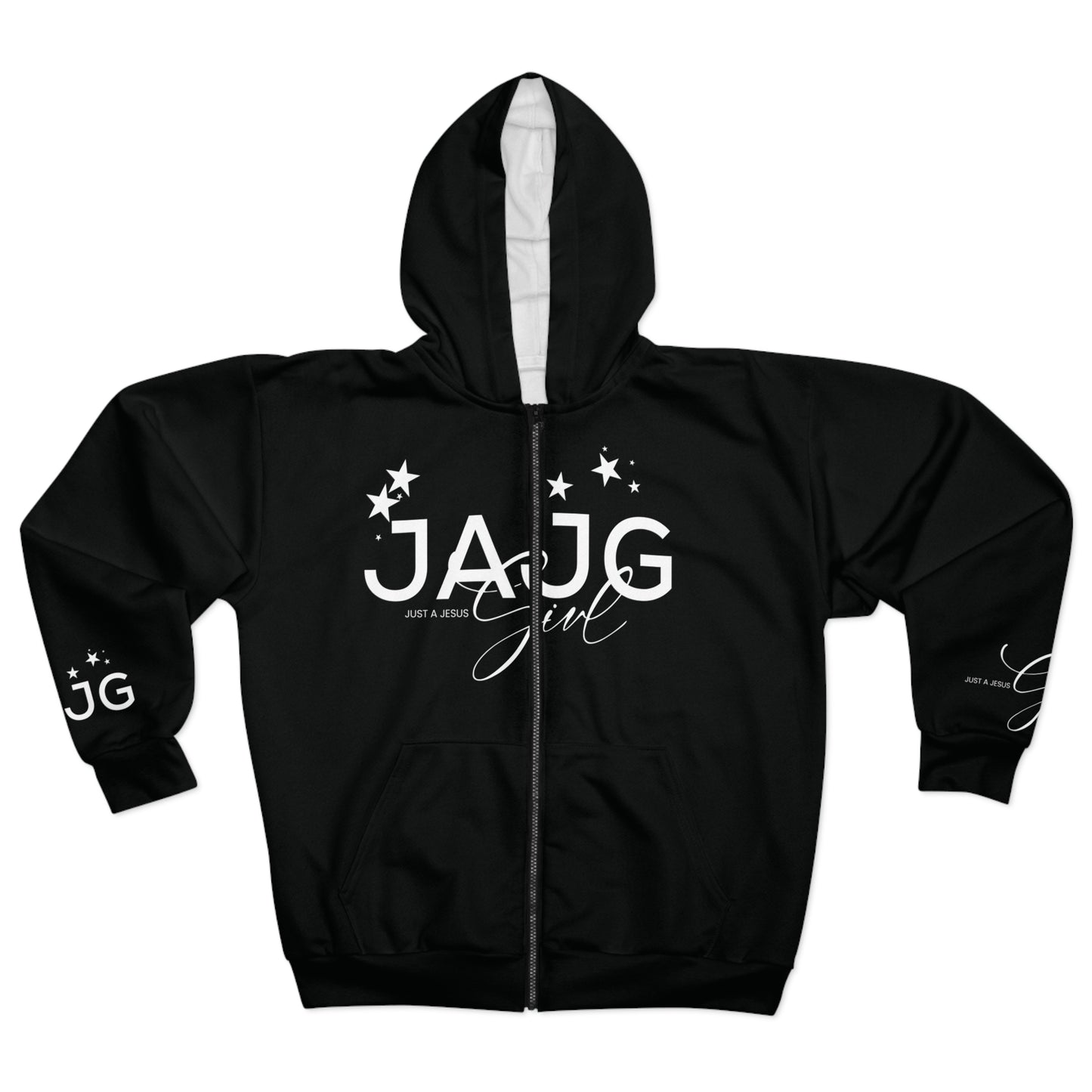 just a jesus girl christian swag unisex zip hoodie