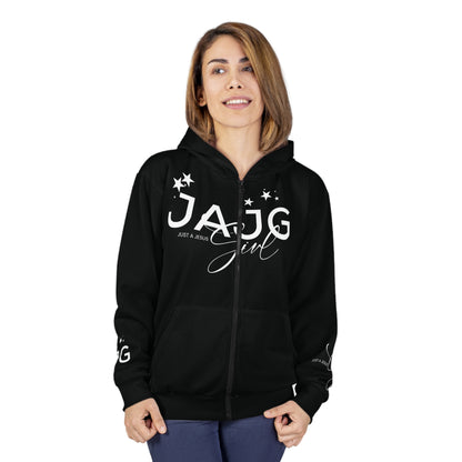 Just a Jesus Girl Christian Swag Unisex Zip Hoodie