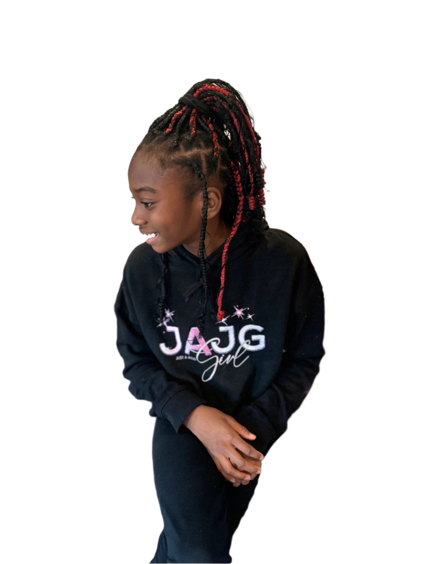 adult- just a jesus girl swag crop hoodie